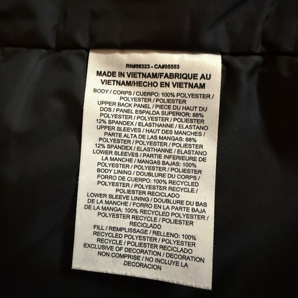 Nike Golf Jacket Mens Medium Black Insulated Full Zip Quilted Stretch - Picture 4 of 8